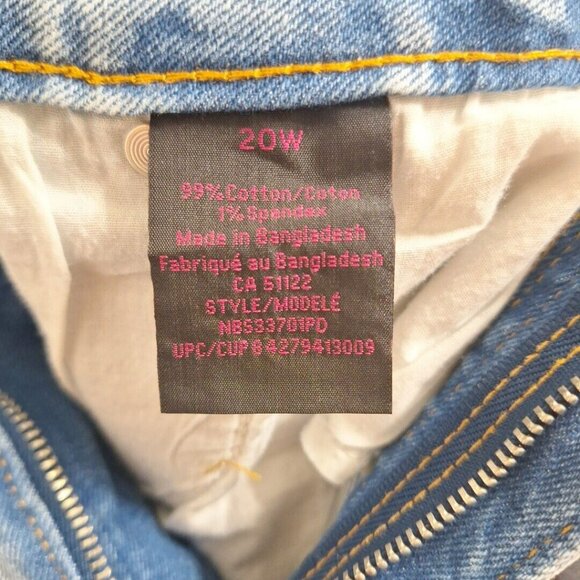 NOBO Jeans Women's High Rise Jeans Plus Size 20W Light Blue - Picture 11 of 11